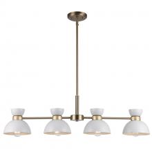 Trans Globe 71856 WH-AG - 4LT ISLAND PEND-DOUBLE METAL S